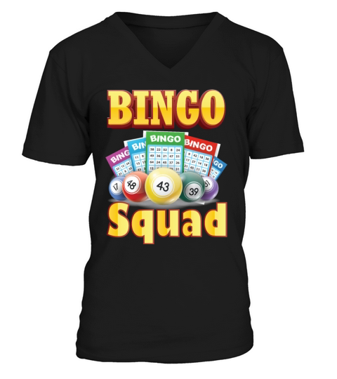 Funny Bingo Squad Bingo Lover V-Neck T-shirt
