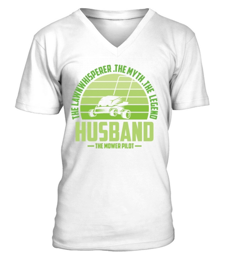 Funny Husband Lawn Mowing Shirt Lawn Mower Mow Sum V-Neck T-shirt