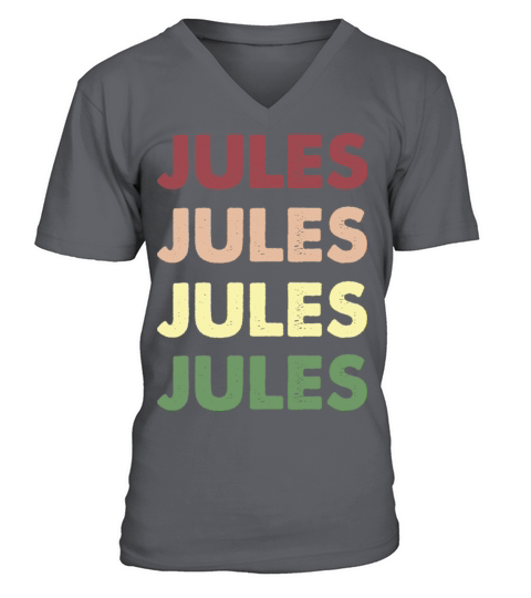 Jules Shirt - Funny Vintage Personalized Jules V-Neck T-shirt