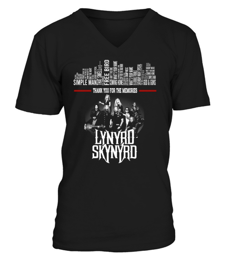 Lynyrd Skynyrd Simple Man Thank You For The Memories V-Neck T-shirt