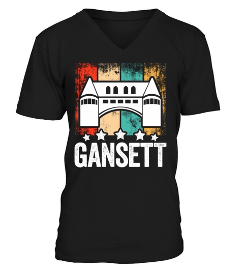 Narragansett - Rhode Island Gansett Retro Vintage V-Neck T-shirt