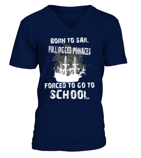 RETRO FULL RIGGED PINNACE VINTAGE RACING V-Neck T-shirt