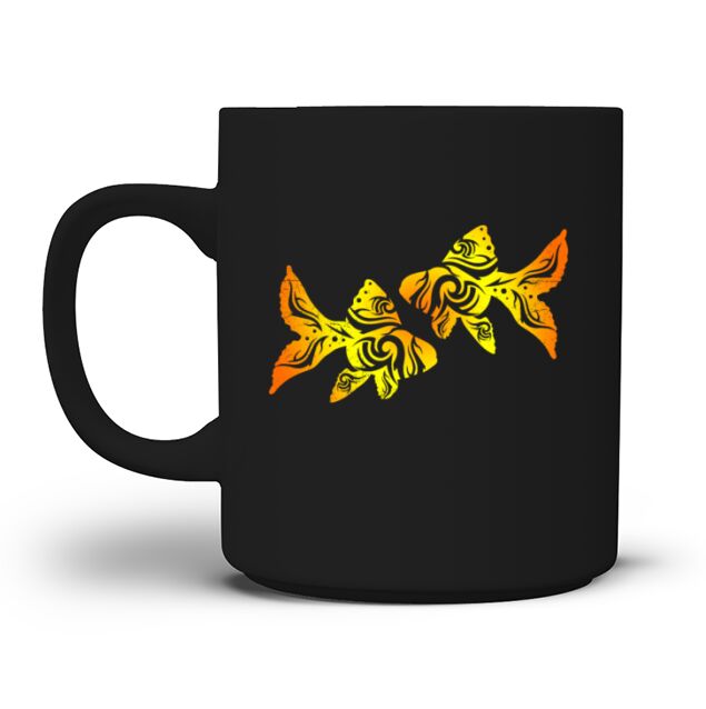 Two Goldfish Tribal Tattoo Funny Gift Idea Mug