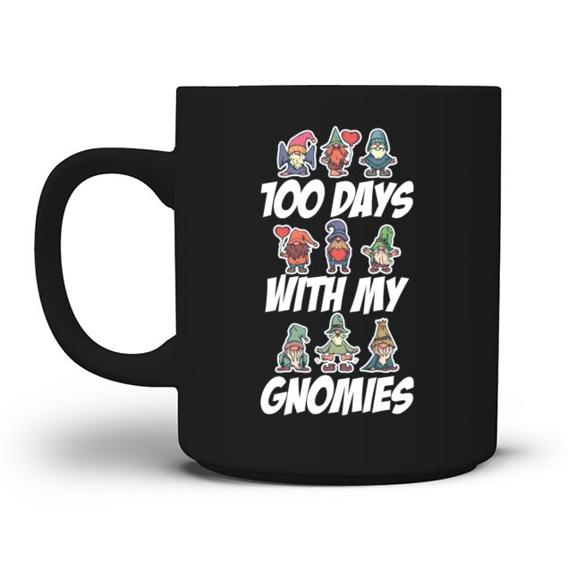 With My Gnomies Funny 100 Days of School Gift Men's T-Shirt Mug