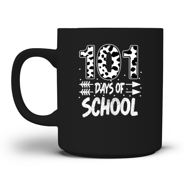 101 Days Of School Dalmatian Dog 100 Days Smarter Men's T-Shirt Mug