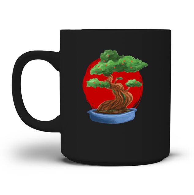 Bonsai Tree Japanese Art Men's T-Shirt Mug