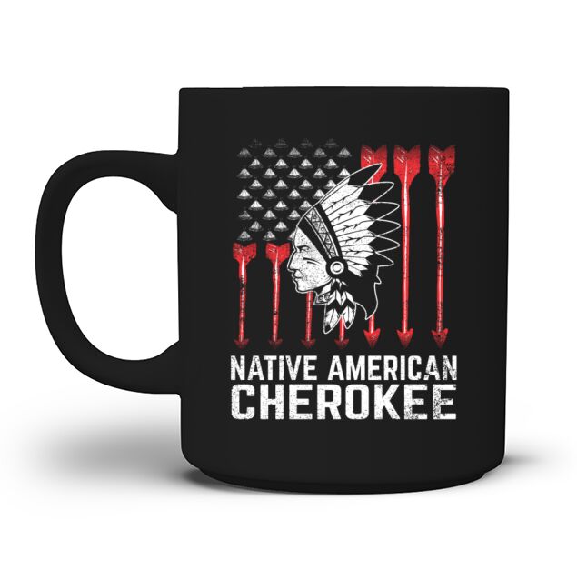 Native American Cherokee USA Flag Native American Mug