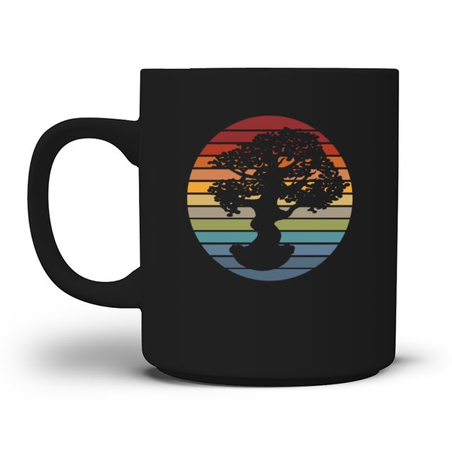 Bonsai Tree Retro Men's T-Shirt Mug