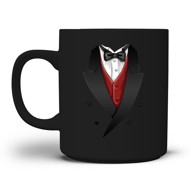 Tuxedo Tie Designs red vest Mug