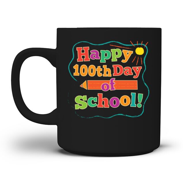 Happy 100th Day Of School Men's T-Shirt Mug
