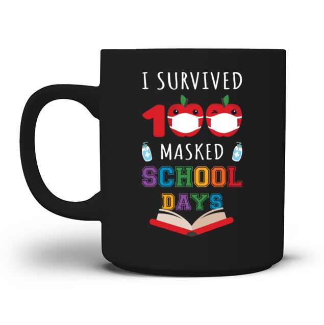 I Survived 100 Masked School Days IV Men's T-Shirt Mug