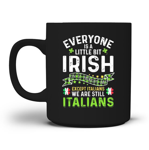 Irish Italian St Patricks Day Shamrock Italian Flag Gift Men's T-Shirt Mug
