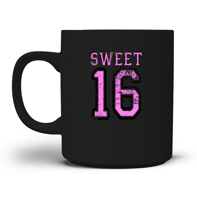 Sweet 16 In Pink - 16th Birthday Gift Girl Bday Men's T-Shirt Mug