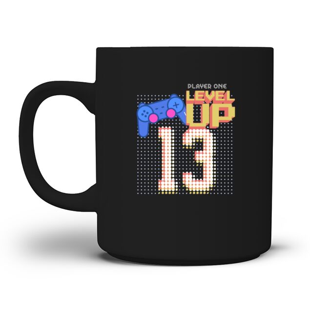 Level 13 Unlocked Birthday Video Game 13th Gamer Men's T-Shirt Mug