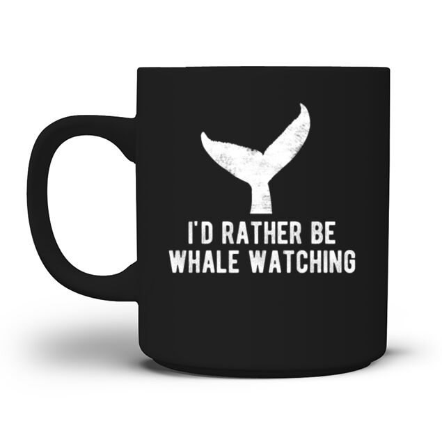 ID Rather Be Whale Watching Men's T-Shirt Mug