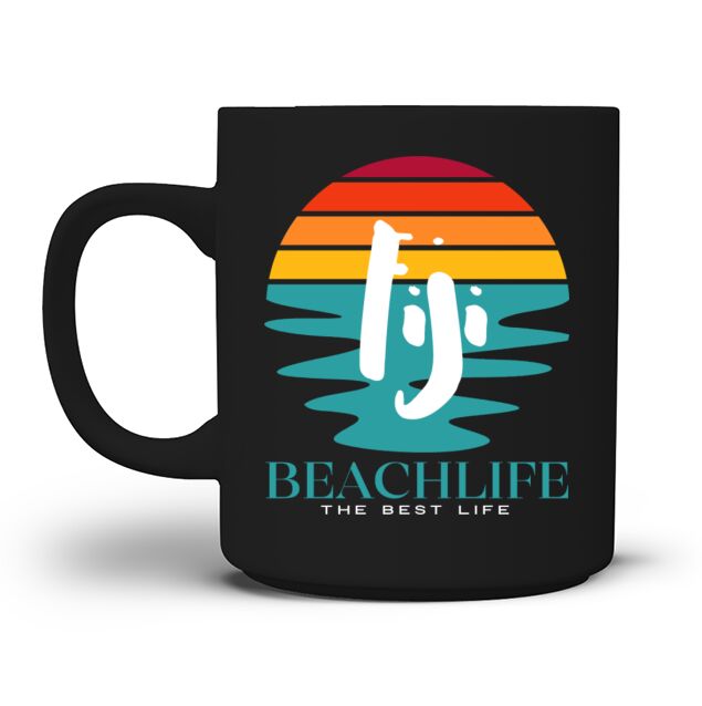 Fiji Beach Life The Best Life Men's T-Shirt Mug
