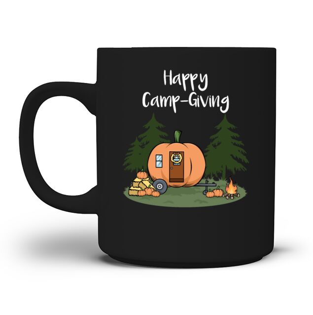 Thanksgiving Camping Pumpkin Pie Turkey Camper Mug