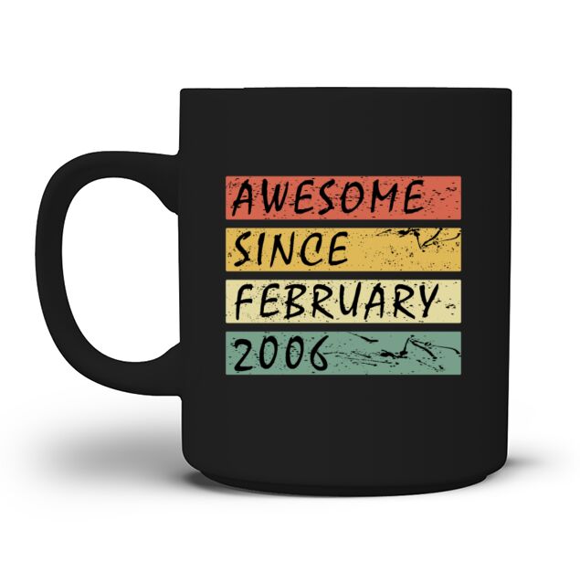 2006 vintage birthday February saying Men's T-Shirt Mug