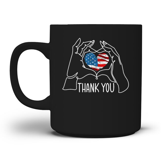 Thank You USA Flag American Military Veterans Day Mug