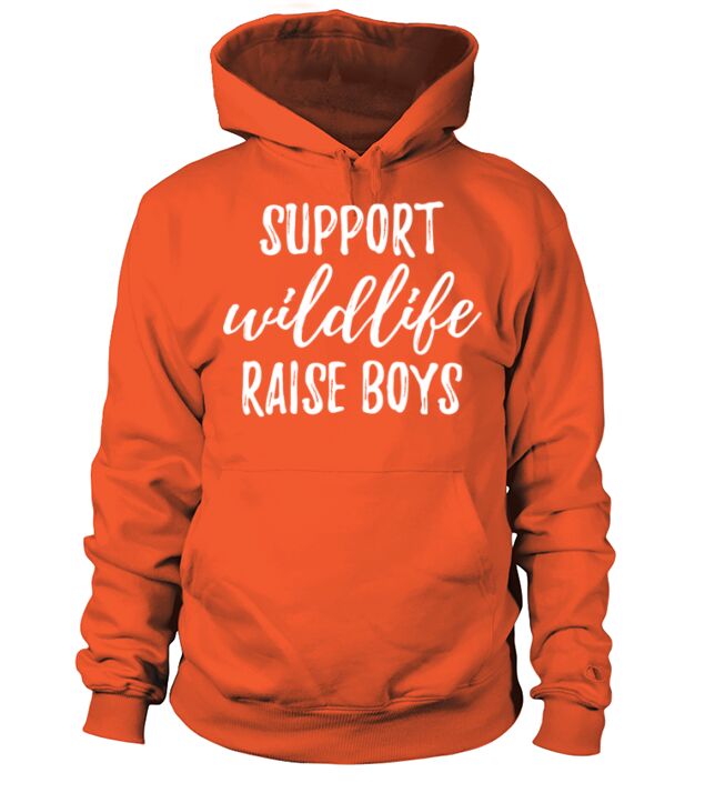 Support Wildlife Raise Boys Mama Status Men's Hoodie