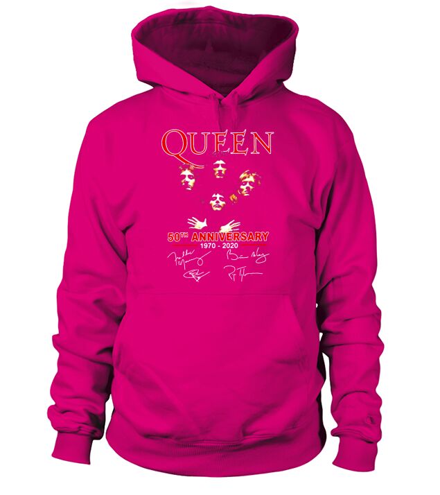 Queen 50th anniversary 1970 2020 signature Hoodie Unisex