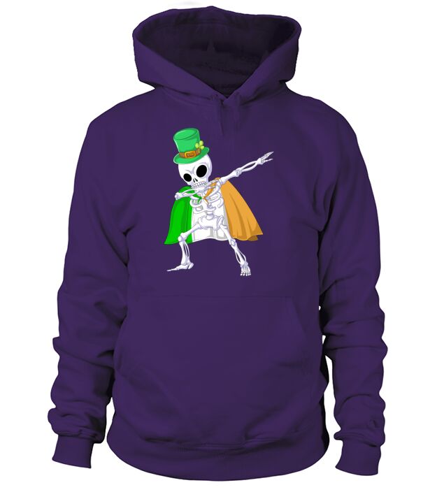 dabbing skeleton st patricks day Men's Hoodie