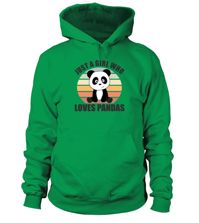 Just A Girl Who Loves Pandas Cute Panda Vintage Men's Hoodie