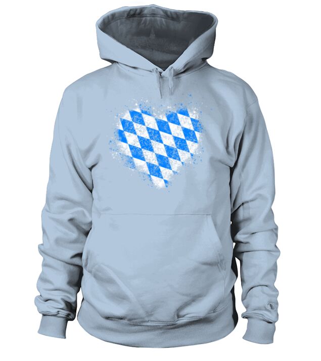Heart Bavaria Flag Vintage Men's Hoodie