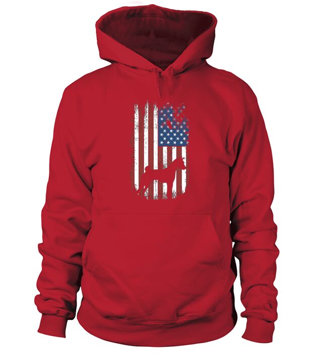 Basenji silhouette american flag 4th of july Hoodie Unisex