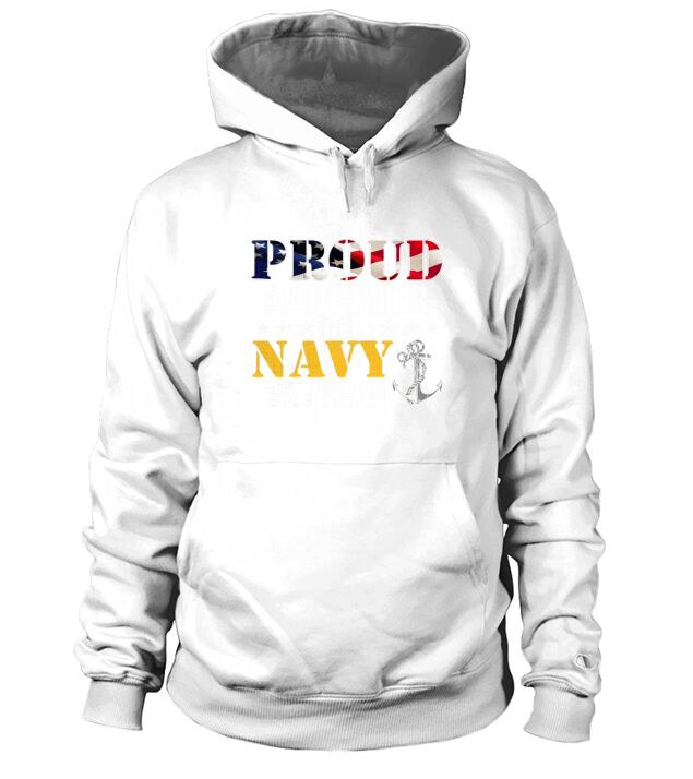 Proud Daughter Of A Navy Veteran American Flag Military Gift Hoodie Unisex