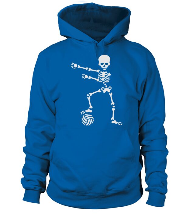 Beach volleyball floss dance flossing skeleton Men's Hoodie