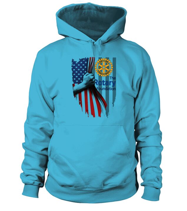 The Rotary Foundation   American Flag Hoodie Unisex