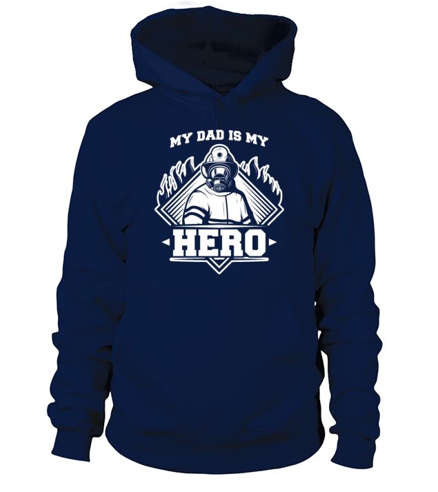 My Firefighter Dad Is My Hero Daughter Thin Red Li Men's Hoodie