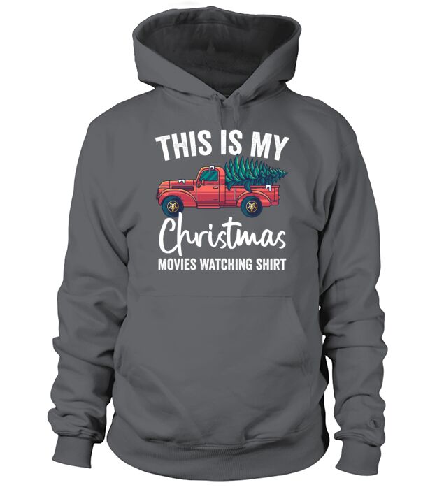 Christmas Truck Red Wagon Xmas Tree On Car Snow Va Men's Hoodie
