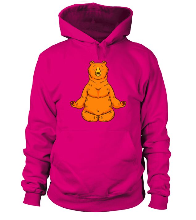 Grizzly Bear Yoga Meditation Women Calm Grizzly Men's Hoodie