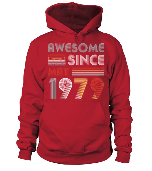 Vintage Awesome Since May 1979 40th Birthday Men's Hoodie