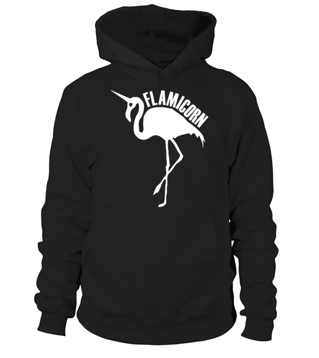flamingo unicorn hybrid creature hybrids white Hoodie Unisex