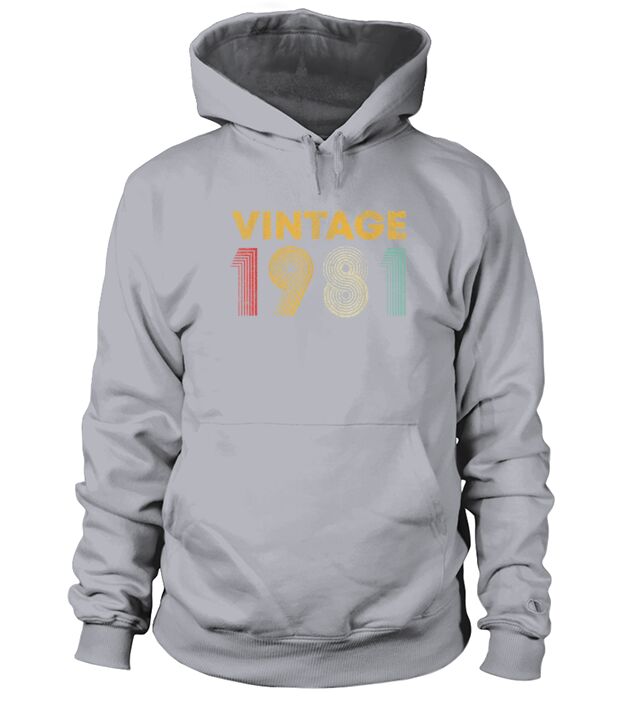 38th Birthday Gift Idea Vintage 1981 T Shirt Men W Men's Hoodie