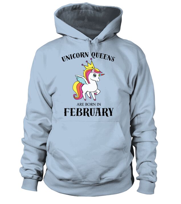 UNICORN QUEENS BORN IN FEBRUARY Men's Hoodie