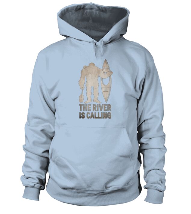 Bigfoot River Kayak Sasquatch Camping Canoe Gift Hoodie Unisex