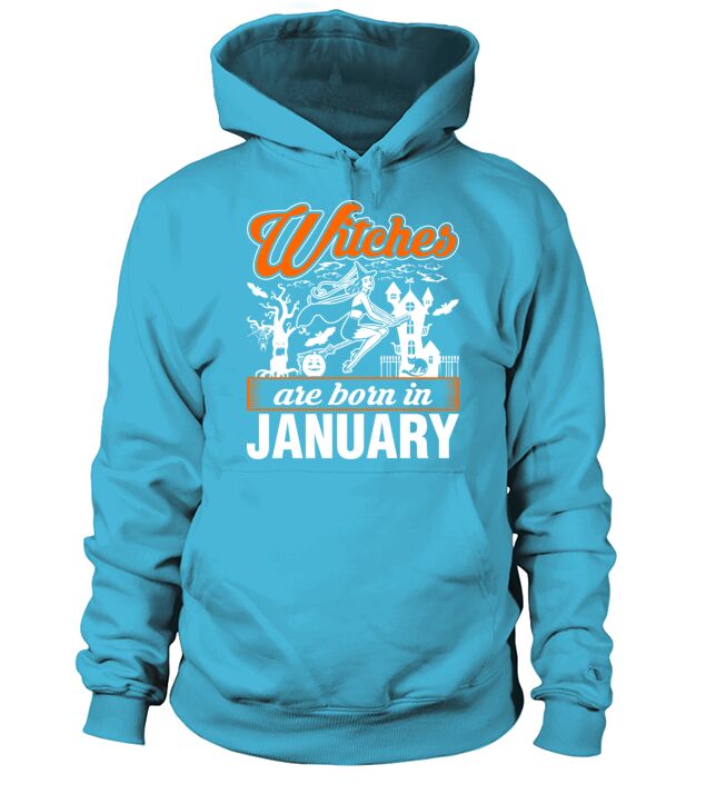 Witches are Born in January Men's Hoodie