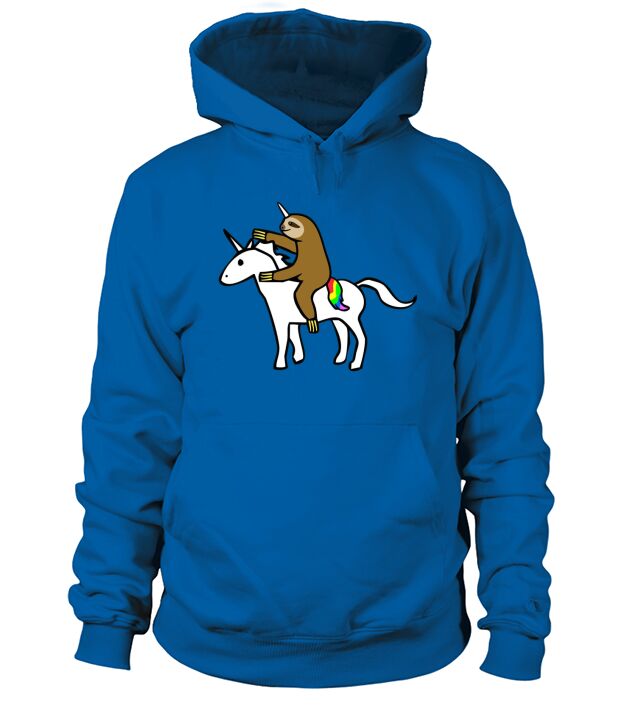 Slothicorn Riding Unicorn - Mug Hoodie Unisex