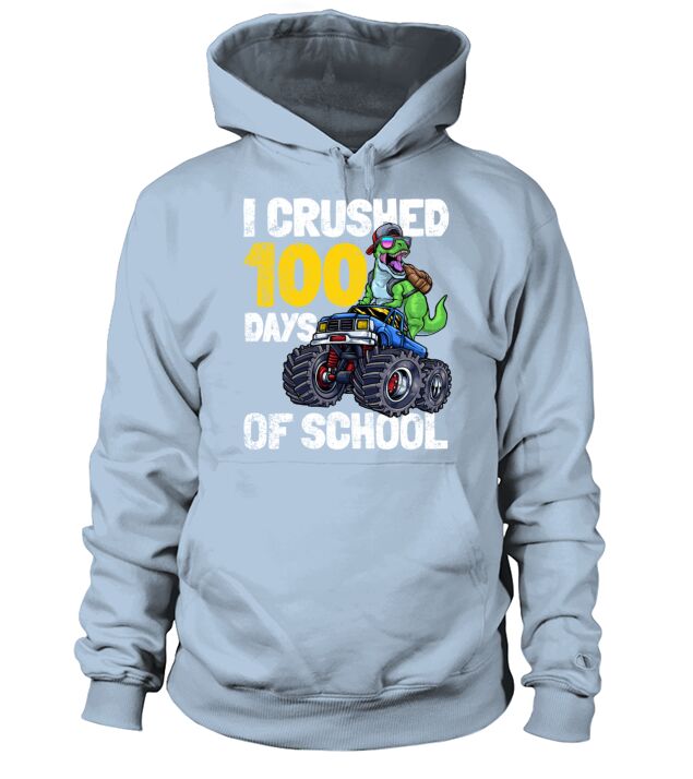 100 Days of School Dinosaur Excavator Hoodie Unisex