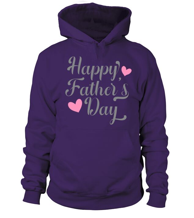 Simple and Elegant Happy Fathers Day Calligraphy Men's Hoodie