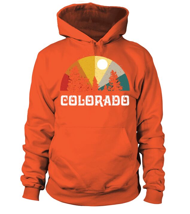Colorado Vintage Sunset Outdoors Hiking Souvenir Men's Hoodie