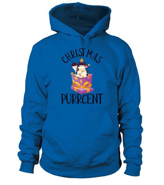 Christmas Purrcent Funny Cat Kitten Pet Animal Men's Hoodie