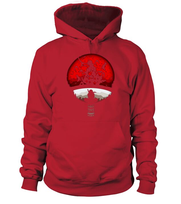 Itachi uchiha red moon naruto shirt Hoodie Unisex