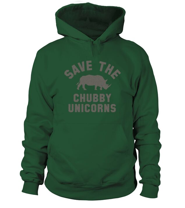 Save The Chubby Unicorns Fashion Rhino Hipster Men's Hoodie