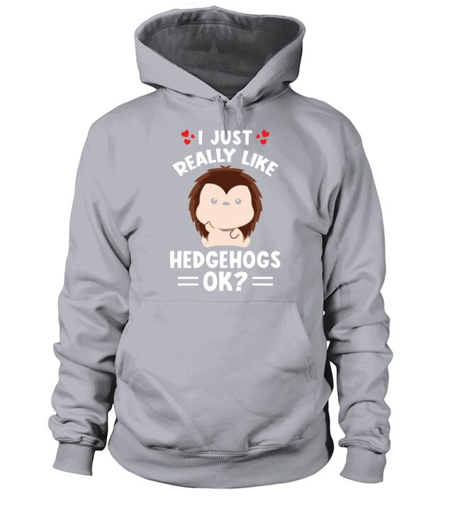 Hedgehog Saying I Like Hedgehogs Okay Men's Hoodie