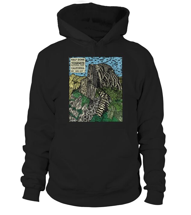 Half Dome Yosemite  Watercolor Hoodie Unisex